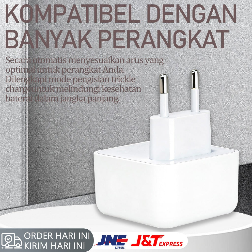 HIBY - 100% ORIGINAL - Charger Apple 35W Dual Port - Fast Charging Type C & Lightning - Kompatibel iPhone, iPad, MacBook Air - Garansi Resmi