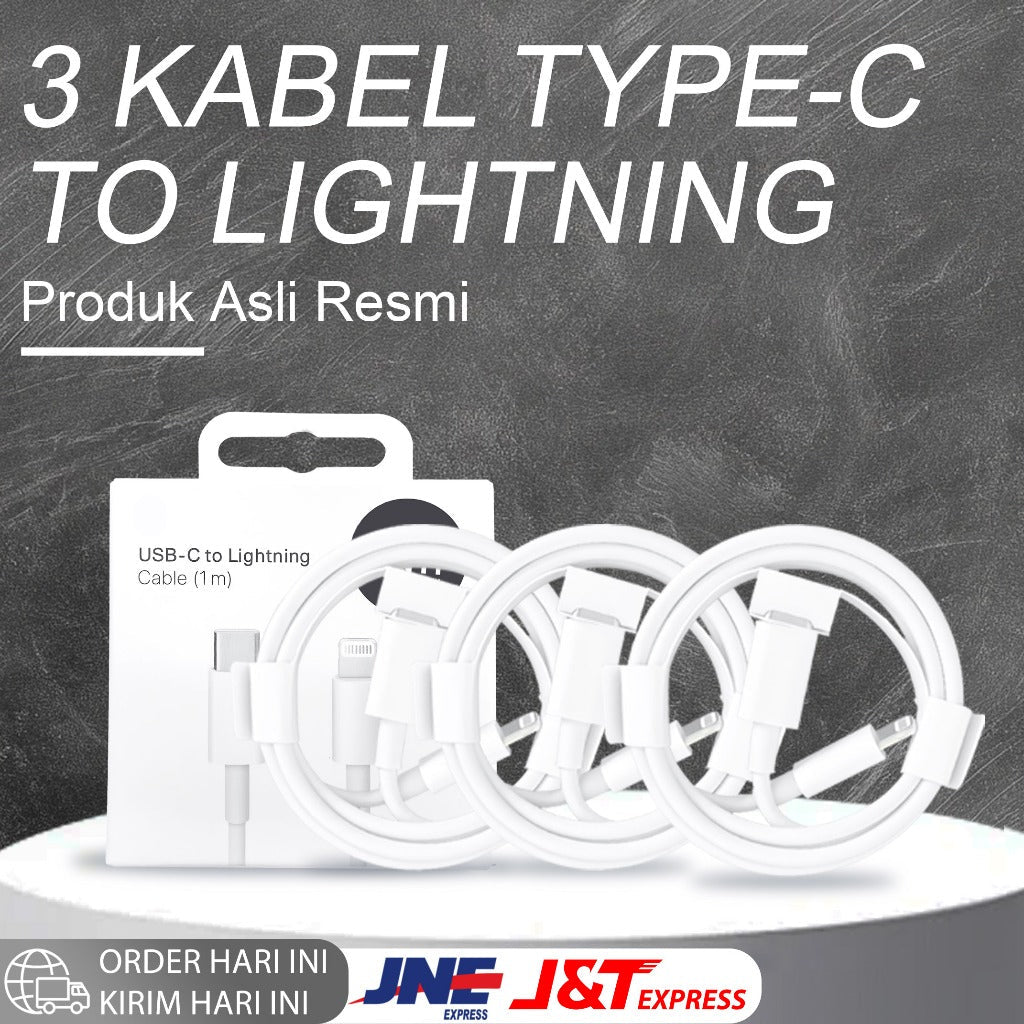 HIBY - Charger iPhone Fast Charging 20W/35W + Kabel Type C to Lightning [MFi Certified] - Set Komplit untuk iPhone 8-14